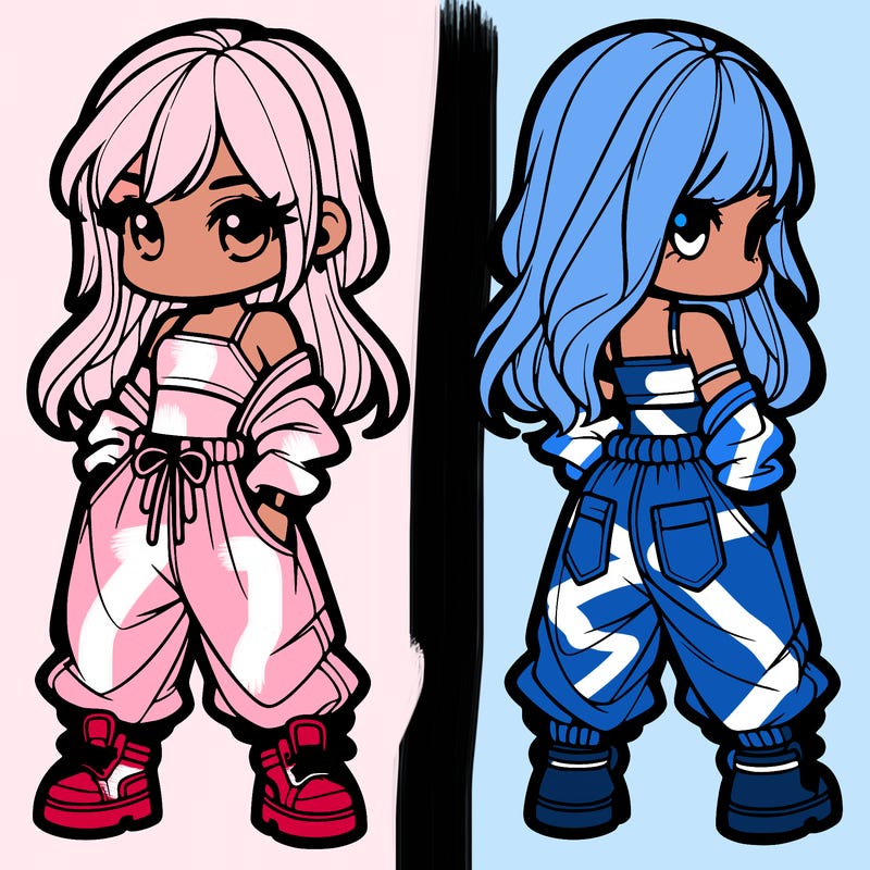 girl in crop top and baggy pants