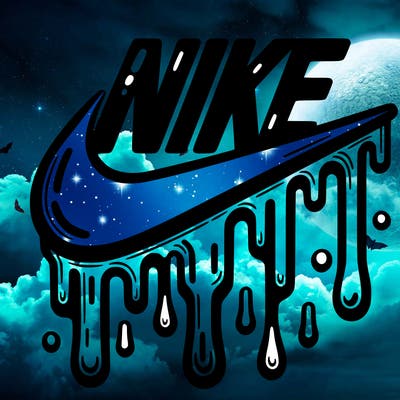 dripping nike logo