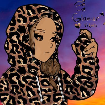 a realistic girl, spray painting