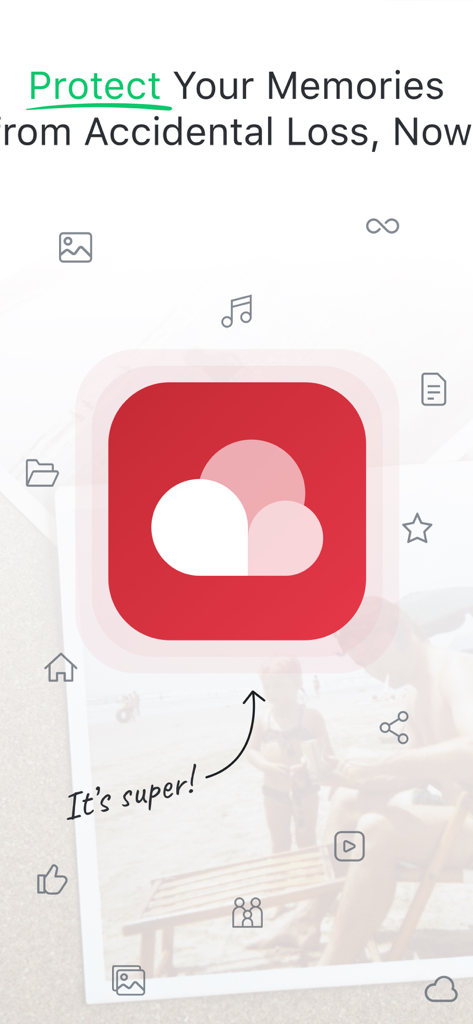 Total Drive - Cloud Storage - Total Drive Cloud-Speicher-App-Oberfläche zum Schutz von Familienerinnerungen vor versehentlichem Verlust