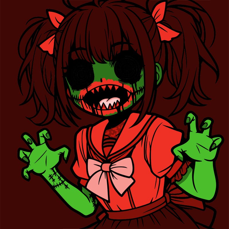 scary anime girl