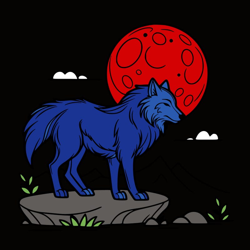 wolf moonlight