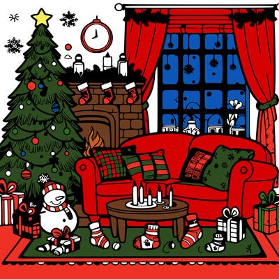 christmas living room