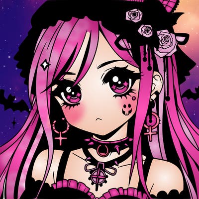 anime - goth girl