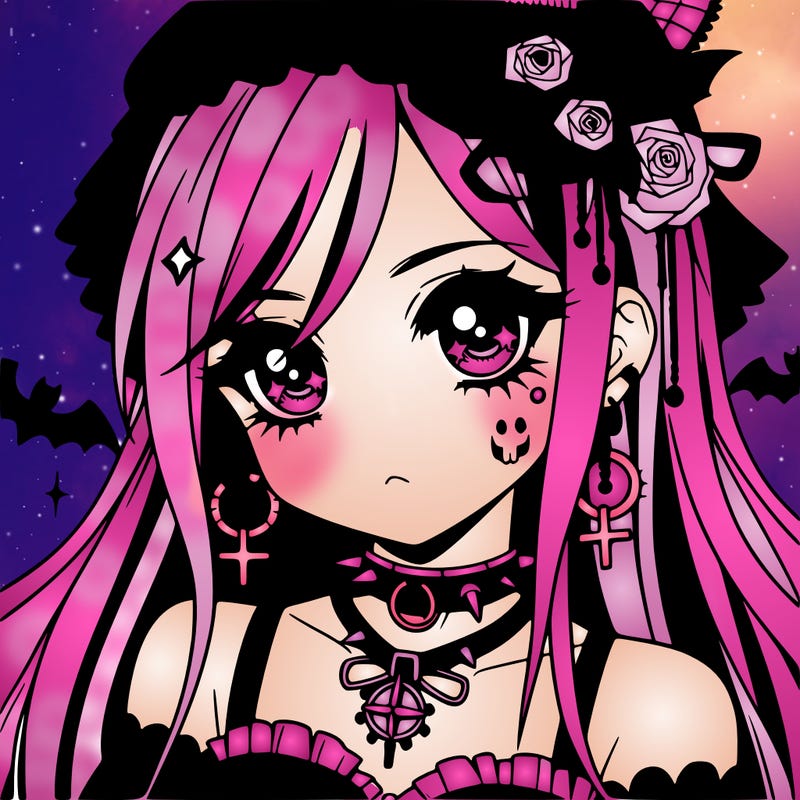 anime - goth girl