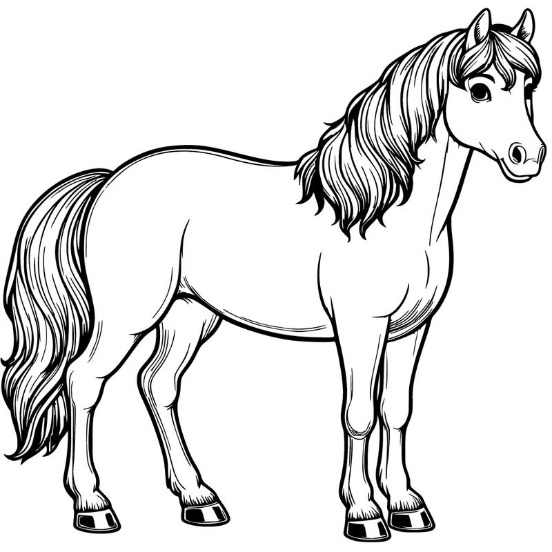 a realistic and detailed horse