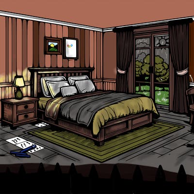 realistic bedroom