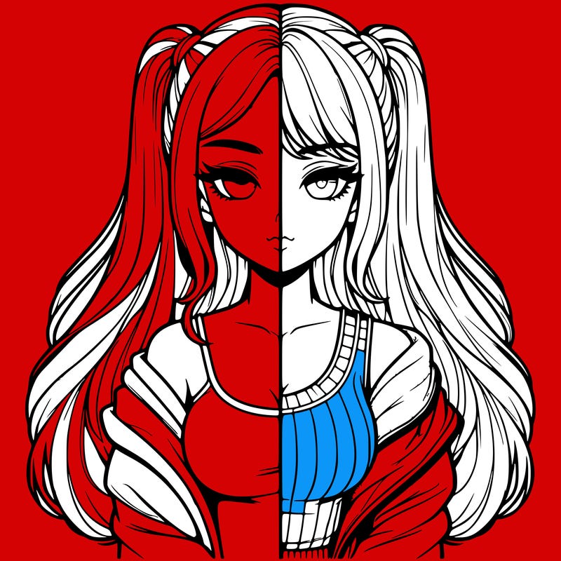 realistic girl split