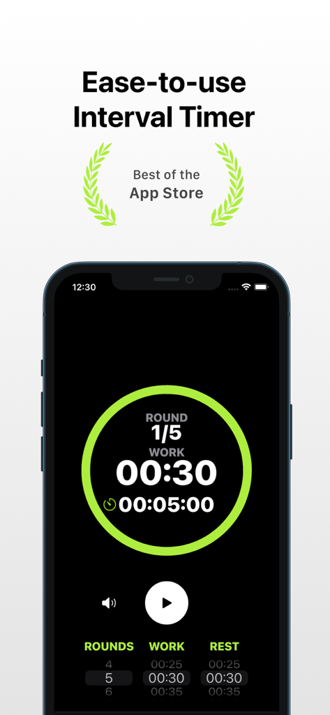 Crossfit Timer & Gym Training - Interfaz de cronómetro de intervalos fácil de usar para entrenamientos HIIT y Crossfit