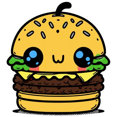 burger cute