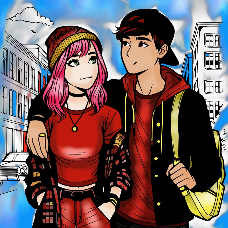 realistic couple street teens