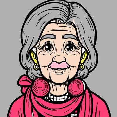 realistic old ladey