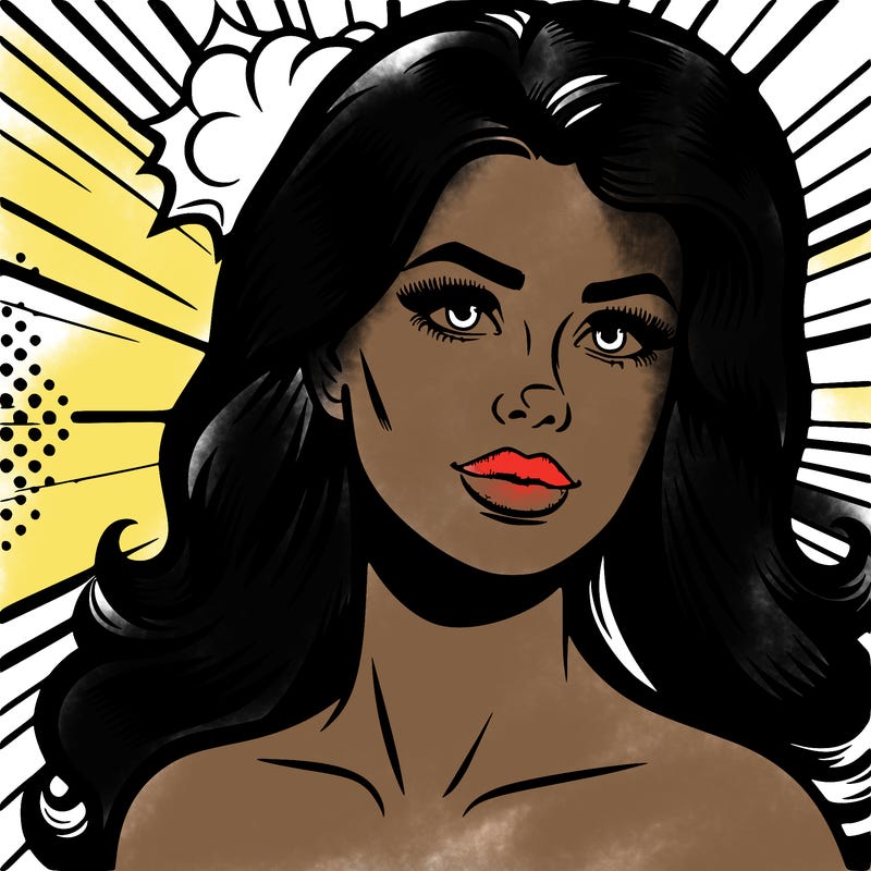 pop art style woman