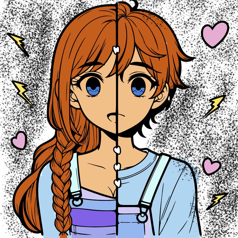 realistic girl boy split