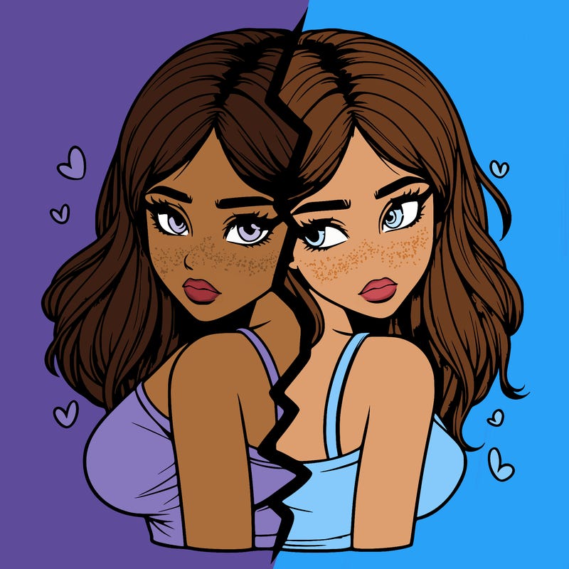 realistic girl split