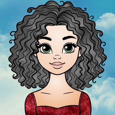 woman with curly hair