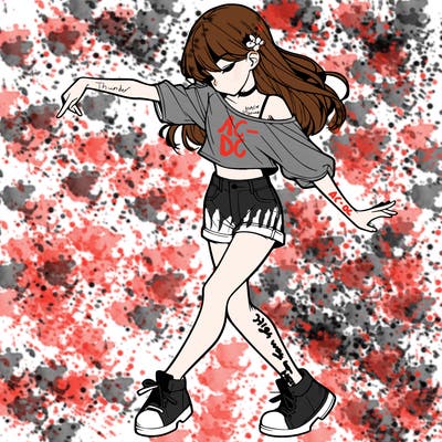 realistic girl danceing
