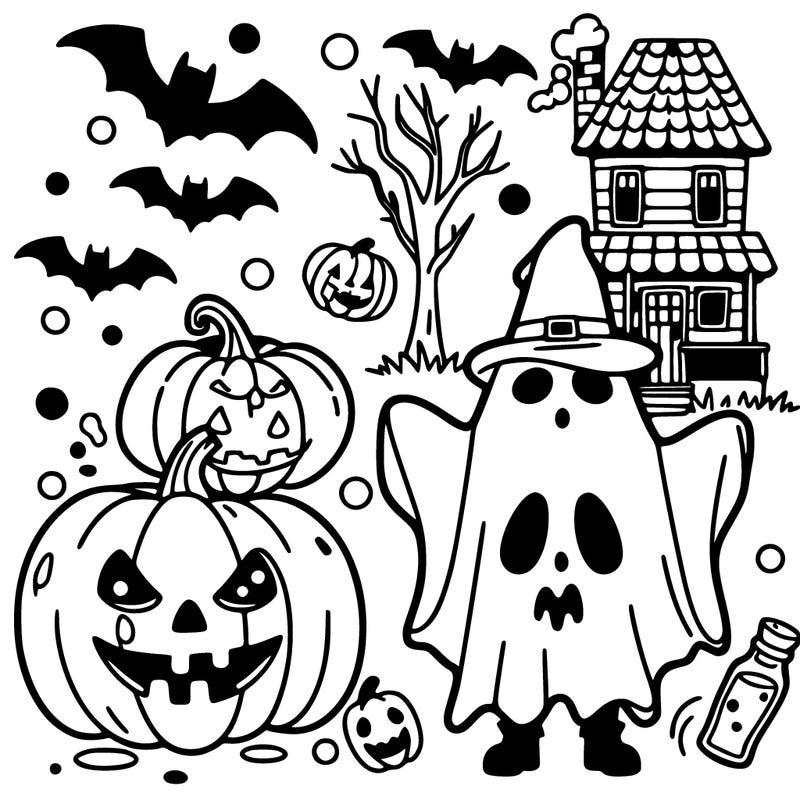 halloween coloring sheet