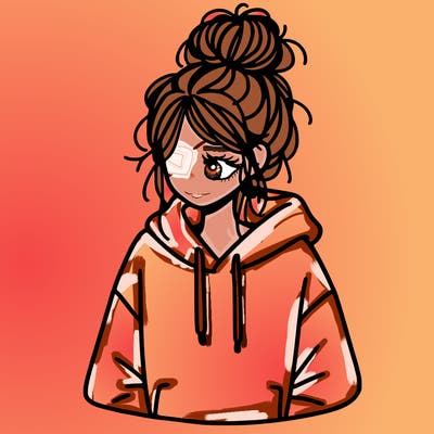 girl with messy hair bun with oversized hoodie