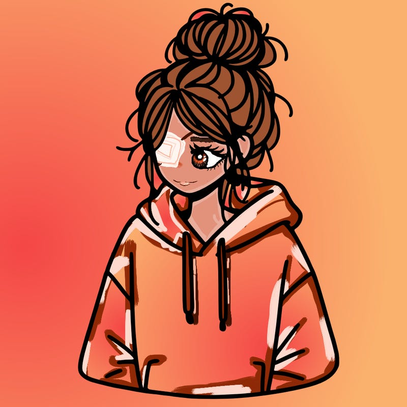 girl with messy hair bun with oversized hoodie