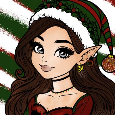christmas girl elf realistic