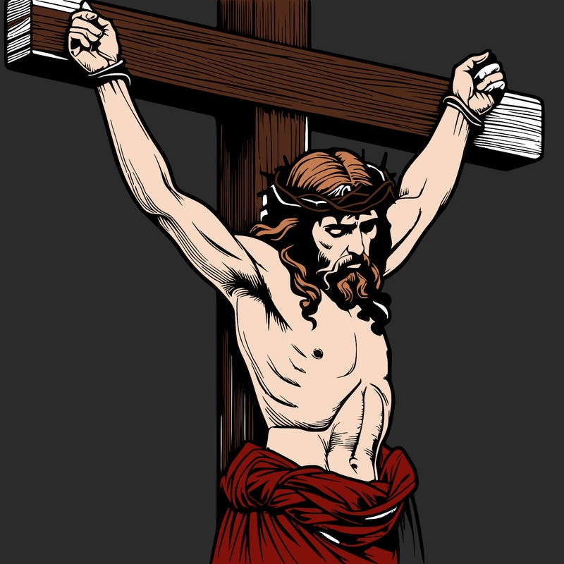 jesus realistic on the cross