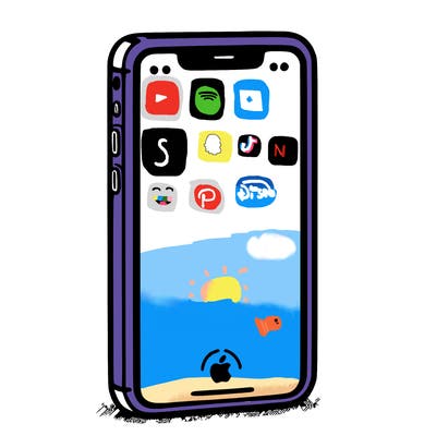 simple blank iphone