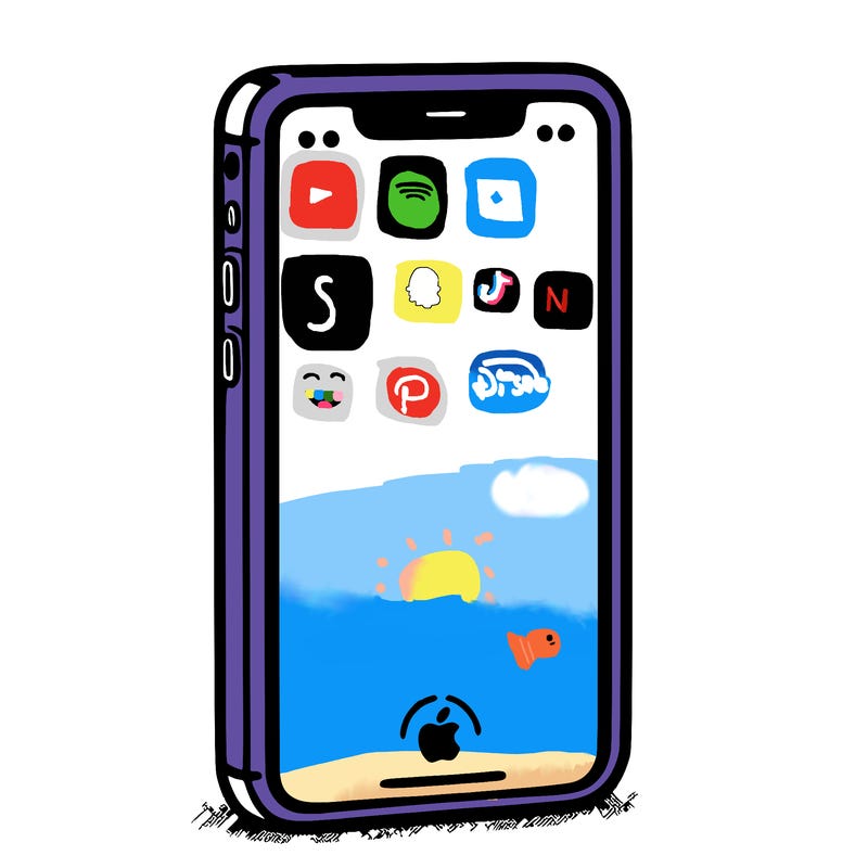 simple blank iphone