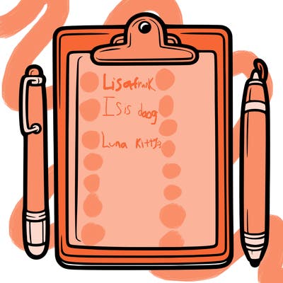 blank clip board with pen