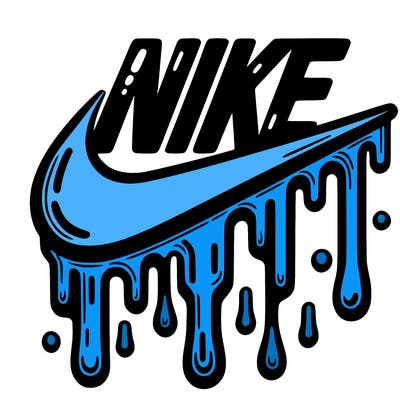 dripping nike logo