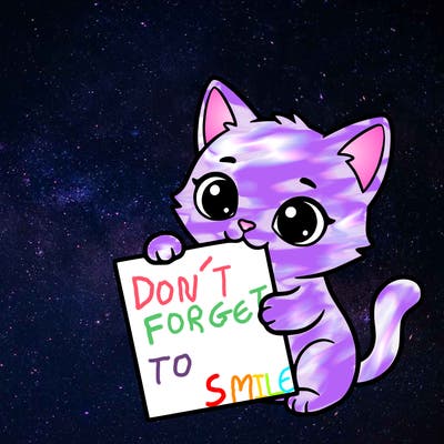 a small cat with a blank sheet of paper in its hand. the cat is sooooooo cute!