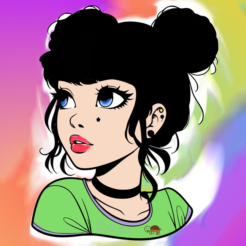 realistic girl with spacebuns