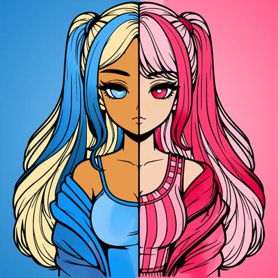 realistic girl split