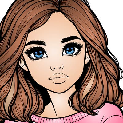 realistic girl whith cute eyes