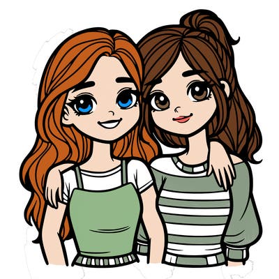 two girl best friends teens