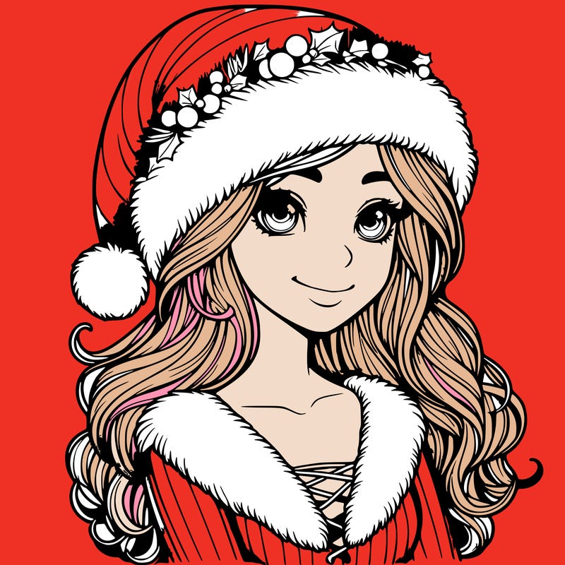 realistic christmas  girl