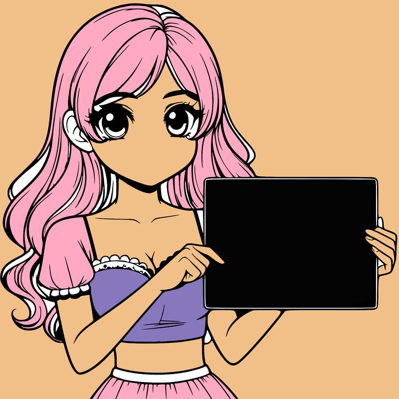 realistic pretty girl holding blank sign