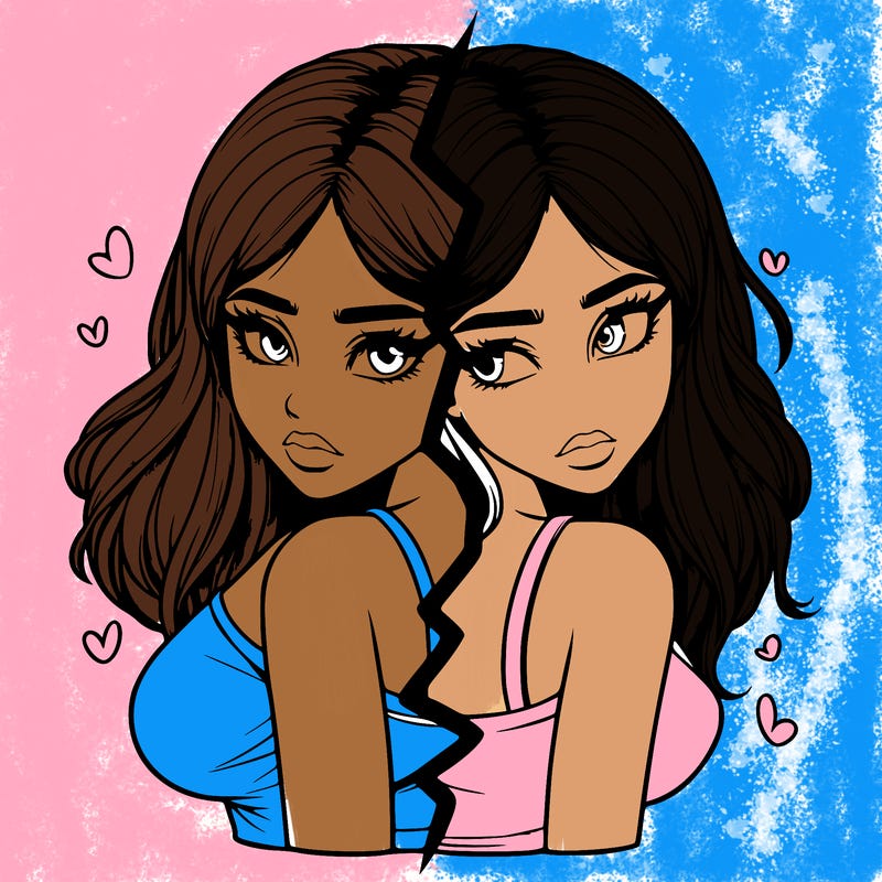 realistic girl split