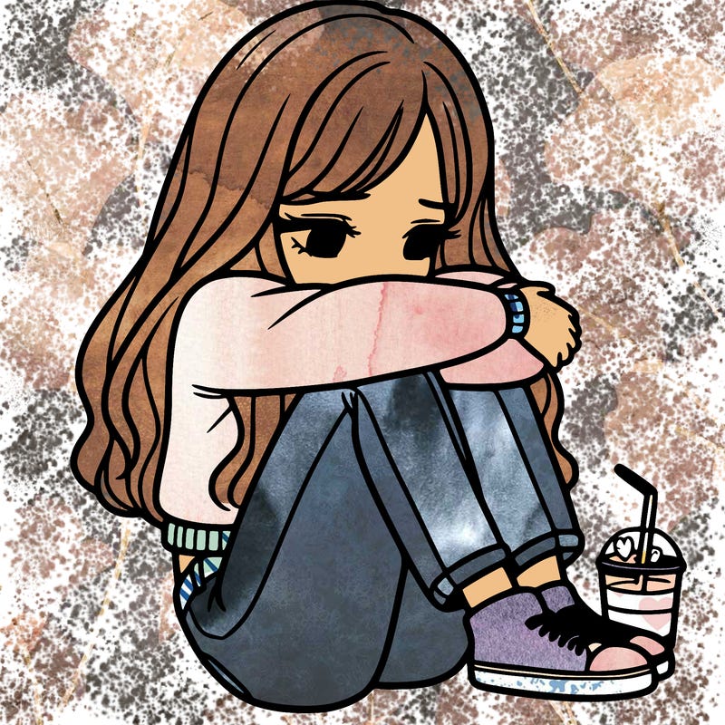 a girl  after a breakup