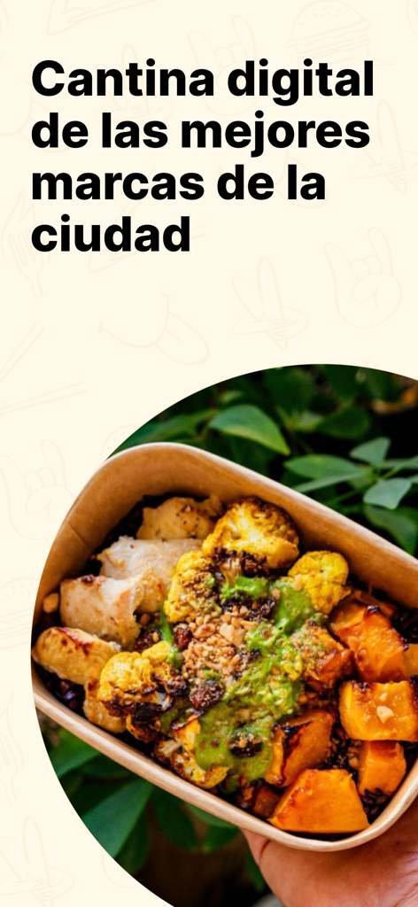 Kombo - ローストカリフラワーとサツマイモが入った、Kombo企業ケータリングアプリのヘルシーなフードボウル。