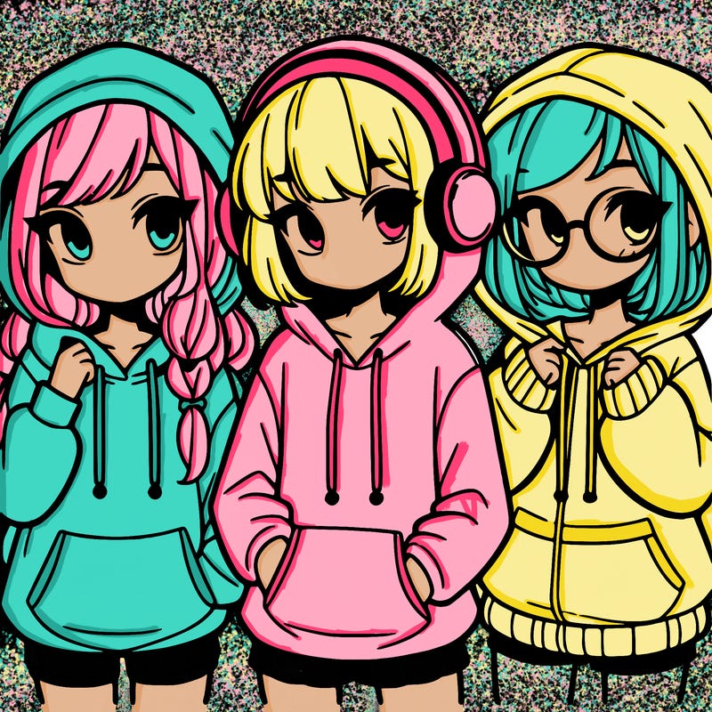 girls in hoodies