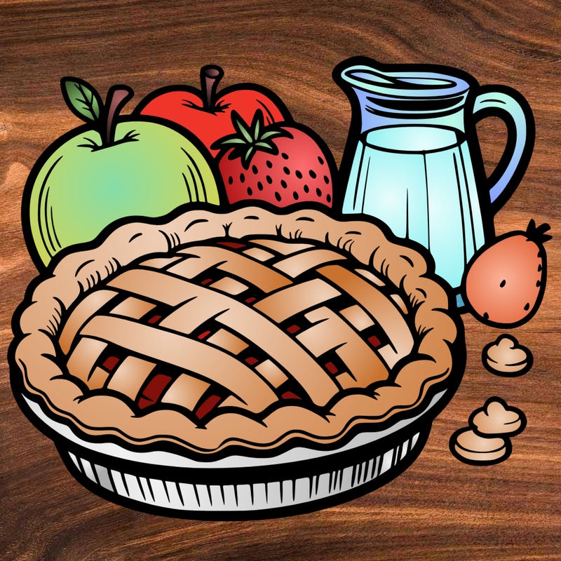 a pie of food