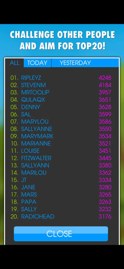 Word Connect PRO - Word Connect PRO global leaderboard displaying the top 20 player scores and rankings.