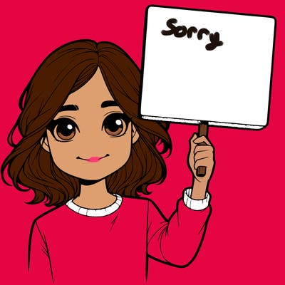 realistic girl holding up a sign