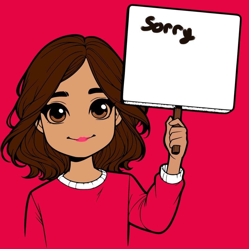 realistic girl holding up a sign