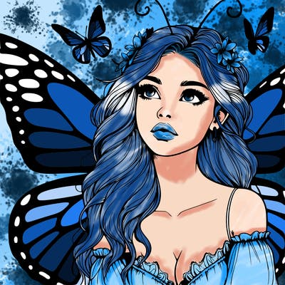 butterfly fairy realistic girl