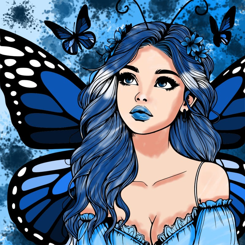 butterfly fairy realistic girl