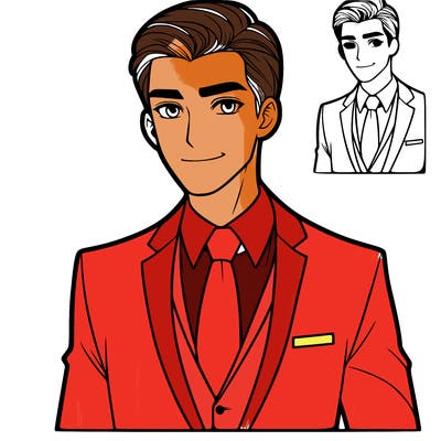 a very handsome businessman