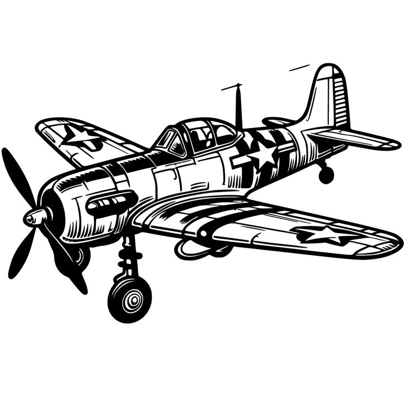 a vintage fighter jet from world war ii.
