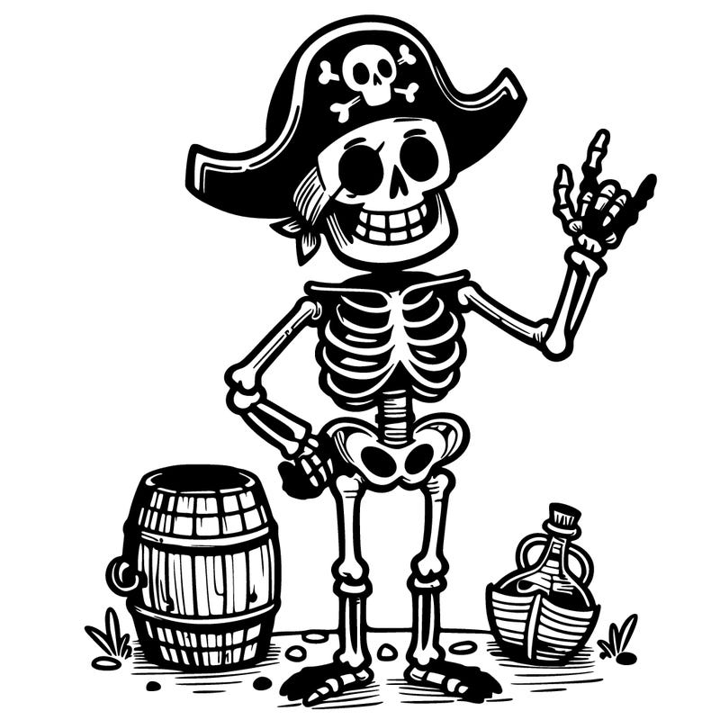 friendly pirat skeleton